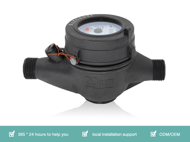 DN15mm-DN50mm nylon plastic multi jet water meter