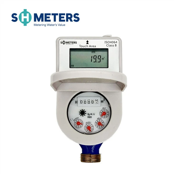 3/4'' Digital IC Card Prepayment Smart Water Meters With Software