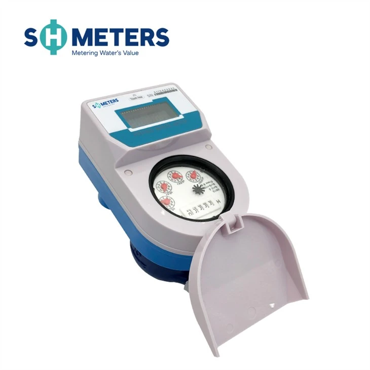 Brass Water Meter Body Dry Dial, Ball Valve IC Card Smart Digital 20 mm Prepaid Water Meters Card Reader