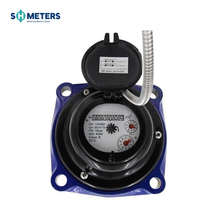 Cast Iron Irrigation Woltman Type Water Meters Pulse Sensor