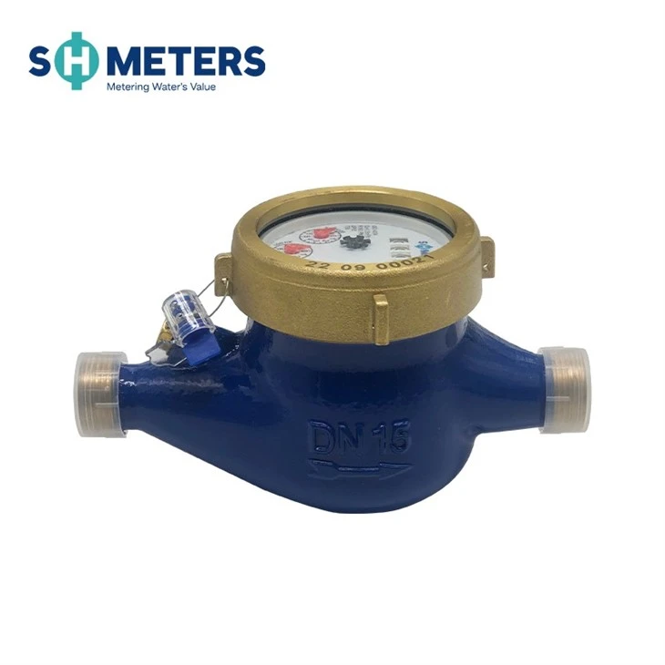 DN15-DN50 Brass Multi Jet Water Meter For Municipal