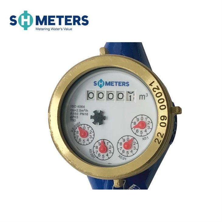 DN15-DN50 Brass Multi Jet Water Meter For Municipal