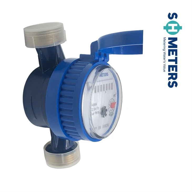Single Jet Water Meter Brass Body For Residential