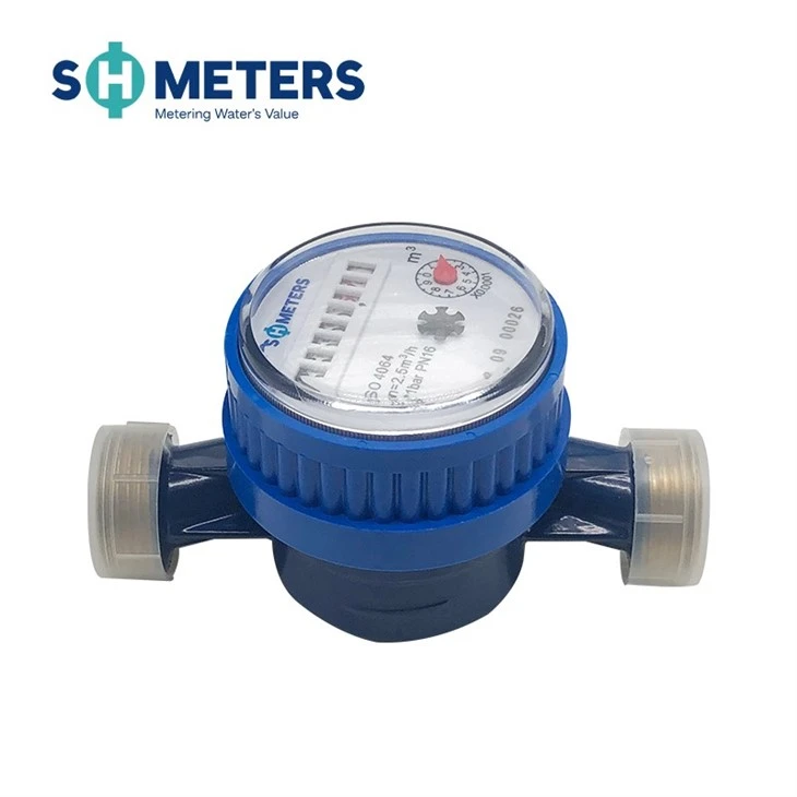 Single Jet Water Meter Brass Body For Residential